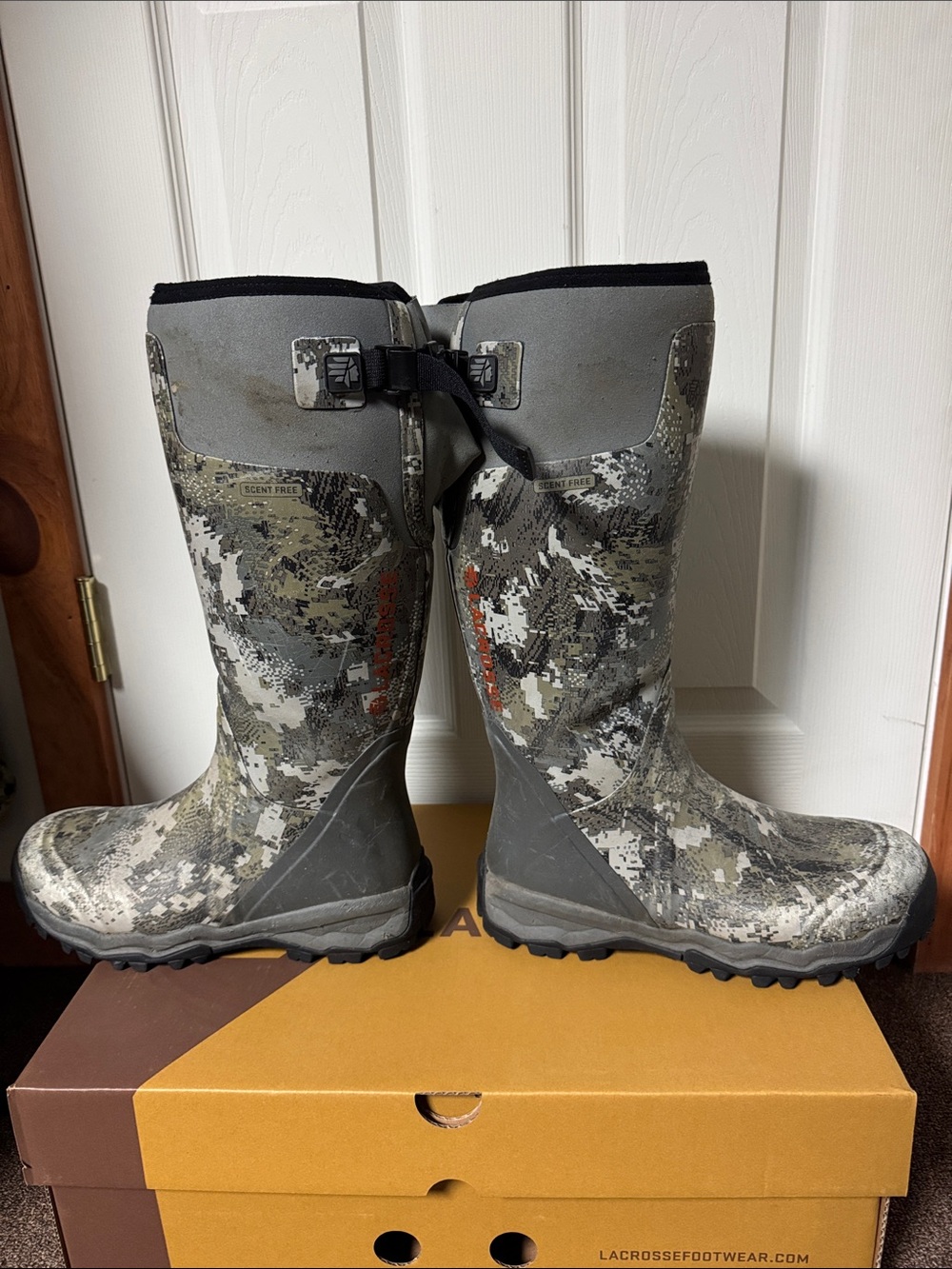 LaCrosse 18” Alpaburly Pro Sitka EVII Uninsulated Rubber Boots Size 10 - Picture 3 of 12